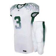 white football uniform with number