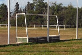 soccer goal on the field