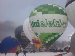 airship show in winter