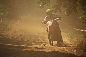 motocross in a sunny haze