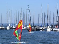 Windsurfing near port