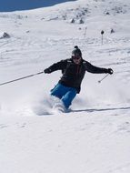 ski racer in the mountains of austria