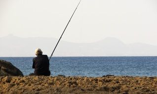 Fisherman is fishing