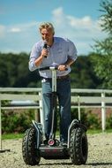 the leader works on the Segway