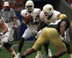 Quarterback, american Football Player with Ball