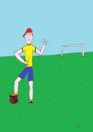 football nice player drawing