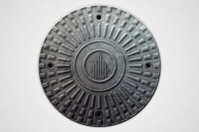 Circular metal cover