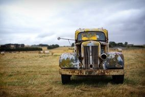 rusty retro car