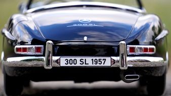 rear view of Mercedes auto from 1950s