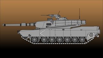 gray tank as a graphic image