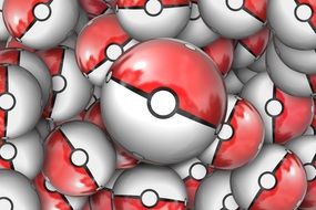 pokeballs pile