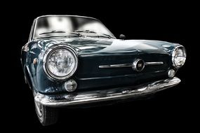 Vintage fiat Car, front view