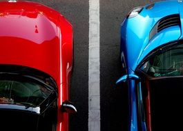 Cars Blue and Red