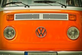 vintage orange VW bus