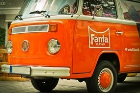 old orange Vw bus