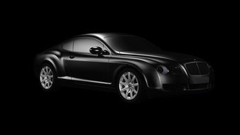 luxury bentley in the dark