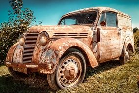 Rustic Renault Juvaquatre car