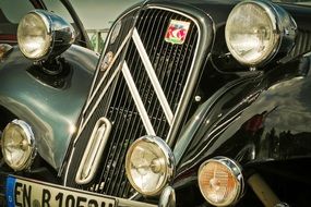 vintage Citroen 11 cv close-up