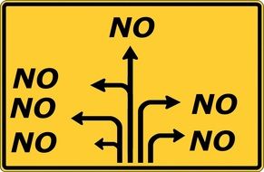 No Road Sign drawing