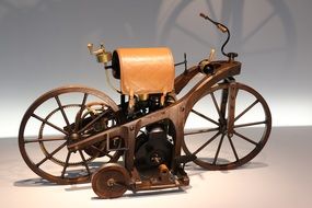 Mercedes motorcycle as a museum exhibit in Stuttgart