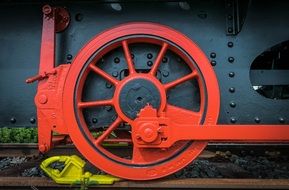 Red Locomotive wheel