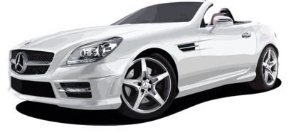 white luxury mercedes