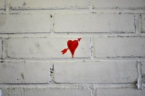 heart Graffiti on Wall