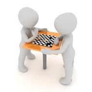Clip Art of the playing chess