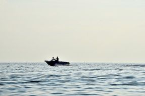 picture of the lonely boat on a water