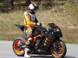 Picture of Motorcycle and driver