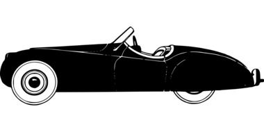 Retro black car