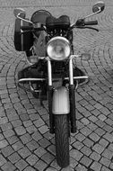 Oldtimer Moped monochrome photo