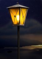 Talking street lamp in the dark