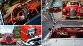 luxury vintage car interior