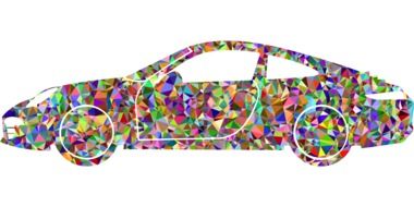 geometric image of a sports car