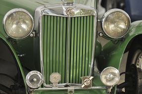 green vintage chrome car