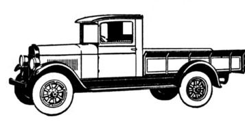 drawing of a vintage cargo car