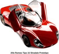 Alfa Romeo, luxury red sports car, illustration