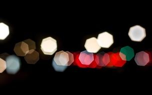 colorful blurry lights of car lights