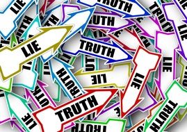 Clip art of Directory Lie Truth Arrows