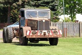 1900 historic truck in the bright sun