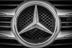 Mercedes sign close up