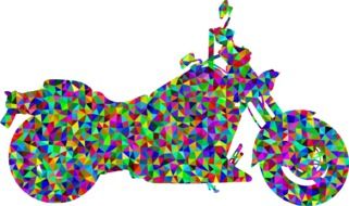 Geometric image of motorcycle