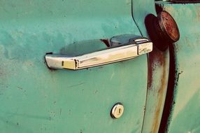 green Vintage Antique Truck