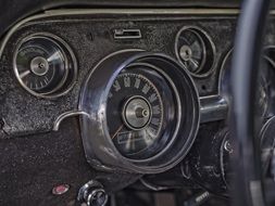 Dashboard of Vintage Car