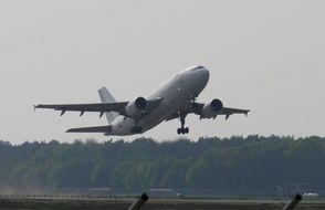 take off aircraft at the airport in Munster Osnabruck