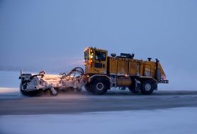 snowplow as a big truck on the road