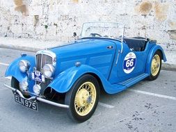 blue Vintage Classic Car