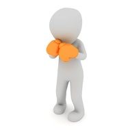 Figurine of a man in a fighting stance