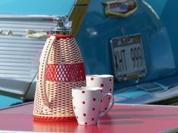 Retro red Thermos